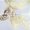 Custom design metallic gold sexy women waterproof body skin temporary tattoo sticker for hair