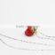 2016 new arrival metal enamel pendant strawberry