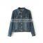 Lastest design men high quality denim skinny whiker scratch blouse out coat jeans jacket