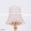 42cm High Luxury Table Lamp Chroming Metal Base Crystal Candle Holder