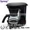 4-6 cups coffee maker with swing-out funnel, with permanent filter, 0.75L, 120/220-240V, 50/60Hz, 650W