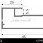 Extruded aluminium profiles kitchen profile frame profile GL203