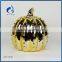 golden ceramic halloween pumpkin tealight holder