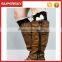 A-24 Lace Knit Women Leg Warmers Knee High Boot Socks With Lace Ruffle Lace Button Boot Socks