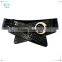 Women Crocodile Belt Bowknot Shape Wide Belts For Lady