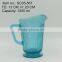 press drinkware/Wine goblet,Hiball,DOF, sundae cup,pitcher color glass in lake blue with float grass embossed patern