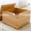 bamboo decorative foldable storage box with magnetic lid