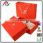 Red folding hand bag folding paper box with logo foil for underwear packing