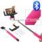 Handheld colorful wireless bluetooth selfie stick with bluetooth shutter button