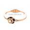 Women's Jewelry Special Rose Gold Rhinestone Crystal Sunflowers Bangle for Gift