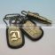 bulk promotional items logo diy cheap wholesale army necklace /dog tags with covering rubber