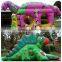 MOQ 1pc 0.55mm pvc tarpaulin inflatable dinosaur bounce house
