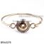 Wholesale silver snap button jewelry cuff bangles