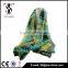 pattern printing polyester women's fashion scarf green shawl sarong