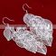 >>>> 925 sterling silver jewelry earring polish leaf drop jewelry earring wholesale and retail/