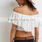 Fashion Off-the-Shoulder Lace Crop Top