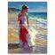 Wall Art Decoration Canvas Beach Women Oil Painting
