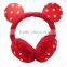 Rabbit ears shape cute earmuff music headphone with mic for winter
