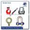 bow shackle Cargo grab hook high quality stainless steel carabiner spring snap hook