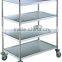 European Version Stainless Steel Two Layers Dining Cart