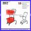 Supermarket Powder Coat Double Shopping Basket Cart Trolley HSX-S470