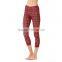 Women dry fit plus size sports wear custom printed yoga pants wholesale