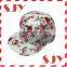 Hawaii floral print flat bill hip-hop baseball cap