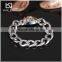 Wholesale fashion high quality polished titanium stainless steel men's anchor bracelet