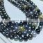 9-10mm near round AA real natural cultured freshwater peacock black pearl