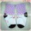 cotton baby sock with white and purple color ,wholesale children sock,cute cat