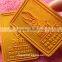 Delicate 3D effect cloth/felt silicone rubber patch for bags
