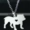 English Bulldog Pendant Necklace high quality hot sell fashion fancy cut pendant necklace