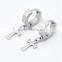 Cool Korean style stainless steel hanging cross earrings for men