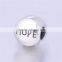 X123A European Fine Engagement Occasion Red Zircon Birthstone Charm Personalized Engraving Round Bead