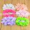 chiffon flower beaded stamen chiffon petals hair flower band for baby accessories hair wholesale