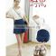 Wholesale Korean style tight girl's denim skirt with lotus leaf hem women skirt