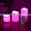 Promotional colorful electric decoration led candles with real flame