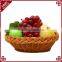 Wholesale eco-friendly food grade durable rattan empty fruit basket