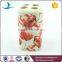 Red flower promotional gifts ceramic square bathroom set