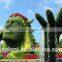 Aritificial green sculpture plastic plant statue artificial sculpture