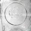 8L big square checkered glass wine dispenser jar with spigot and lid