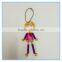 Wholesale good quality handmade beautiful couples sexy girl and boy metal pendant key chains