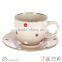 Cup Saucer handpainting top sale with dots