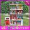 2016 New design children big wooden toy fire station for sale W06A138