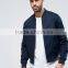 2017 Xinlan Manufacturer High Quality New Design Durable 100% Cotton Canvas Navy Rib Cuffs Running Casual Men Jumper Jacket