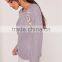 Custom Label Brand Women Plain Long Sleeve Knitwear Crewneck Lace Up Jumper Purple Pullover Oversized