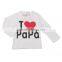 R&H White love letter print short Sleeve OEM breathable new factory price girls hemp t-shirt