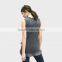  China Ladies Sleeveless Irregular T-shirt 100%Cotton T-shirt