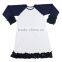 Kaiyo Wholesale Children Clothing Usa Ruffle Tops for Girls Ruffle Raglan Shirt