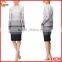 Silm fit gradient stripes tone dress with zip fastening on the back